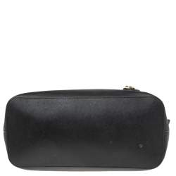 Pre Owned حقيبة يد توتس مايكل كورس جيت سيت ترافيل جلد سافيانو أسود