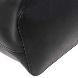 Pre Owned حقيبة يد توتس مايكل كورس جيت سيت ترافيل جلد سافيانو أسود