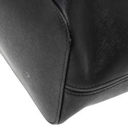 Pre Owned حقيبة يد توتس مايكل كورس جيت سيت ترافيل جلد سافيانو أسود