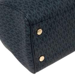 Pre Owned حقيبة ساتشل مايكل كورس كانفاس مقوى بالشعار أزرق