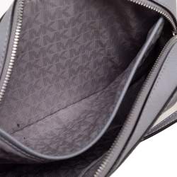 Pre Owned حقيبة كروس مايكل كورس جيت سيت جلد سافيانو رصاصي كبيرة