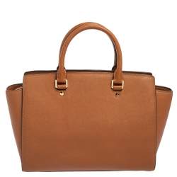 مملوكة مسبقًا Michael Kors Brown Leather Large Selma Satchel