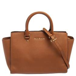 مملوكة مسبقًا Michael Kors Brown Leather Large Selma Satchel