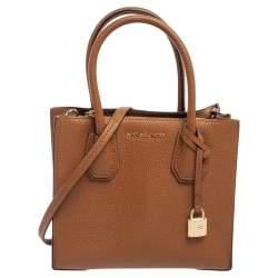 Pre Owned Michael Kors Brown Leather Satchel