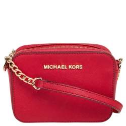 MICHAEL Michael Kors Red Patent Leather Small Selma Shoulder Bag MICHAEL  Michael Kors