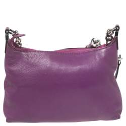 مملوكة مسبقًا حقيبة كروس مايكل كورس ماغينتا جلد بنفسجي مزينة دلاية بشراشيب