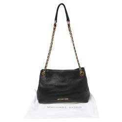 مملوكة مسبقًا MICHAEL Michael Kors Black Leather Jet Set Chain Shoulder Bag