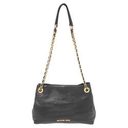 مملوكة مسبقًا MICHAEL Michael Kors Black Leather Jet Set Chain Shoulder Bag