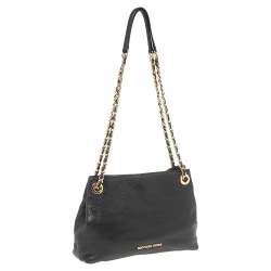 مملوكة مسبقًا MICHAEL Michael Kors Black Leather Jet Set Chain Shoulder Bag