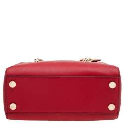 Pre Owned حقيبة يد توتس مايكل كورس سينثيا جلد سافيانو أحمر 