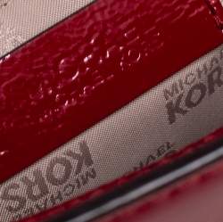 Pre Owned MICHAEL Michael Kors Red Patent Leather Vivianne Satchel