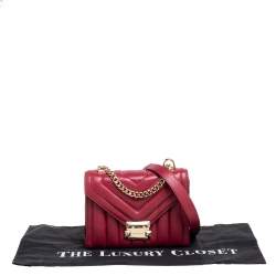 مملوكة مسبقًا Michael Kors Burgundy Leather Small Whitney Shoulder Bag