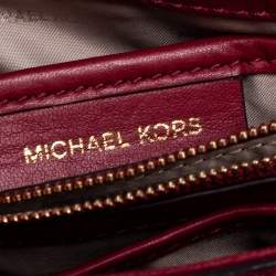 مملوكة مسبقًا Michael Kors Burgundy Leather Small Whitney Shoulder Bag