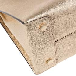 مملوكة مسبقًا Michael Kors Metallic Gold Leather Medium Mercer Tote