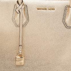 مملوكة مسبقًا Michael Kors Metallic Gold Leather Medium Mercer Tote