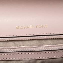 Pre Owned Michael Kors Blush Pink Leather Mott Chain Clutch