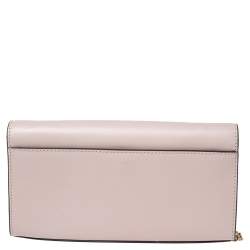 Pre Owned Michael Kors Blush Pink Leather Mott Chain Clutch