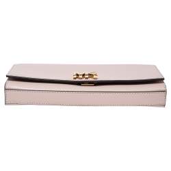 Pre Owned Michael Kors Blush Pink Leather Mott Chain Clutch