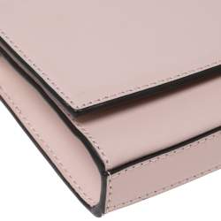 Pre Owned Michael Kors Blush Pink Leather Mott Chain Clutch