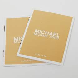 Pre Owned Michael Kors Beige/Brown Signature Coated Canvas and Leather Medium Jet Set Tote