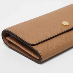 Pre Owned Michael Kors Beige Saffiano Leather Wallet