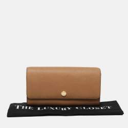 Pre Owned Michael Kors Beige Saffiano Leather Wallet