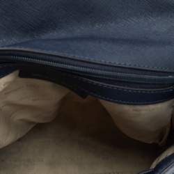 مملوكة مسبقًا Michael Kors Navy Blue Saffiano Leather Small Ava Top Handle Bag