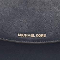 مملوكة مسبقًا Michael Kors Navy Blue Saffiano Leather Small Ava Top Handle Bag