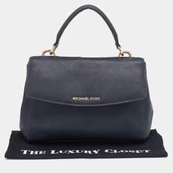 مملوكة مسبقًا Michael Kors Navy Blue Saffiano Leather Small Ava Top Handle Bag