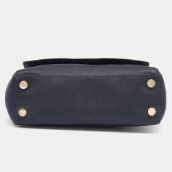 مملوكة مسبقًا Michael Kors Navy Blue Saffiano Leather Small Ava Top Handle Bag