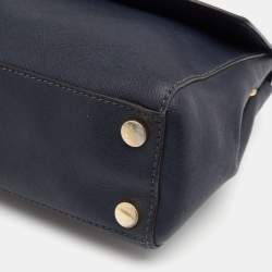 مملوكة مسبقًا Michael Kors Navy Blue Saffiano Leather Small Ava Top Handle Bag