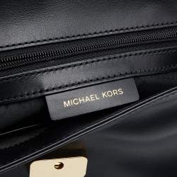 Pre Owned Michael Kors Black Leather Ava Top Handle Bag
