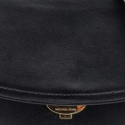 Pre Owned Michael Kors Black Leather Ava Top Handle Bag