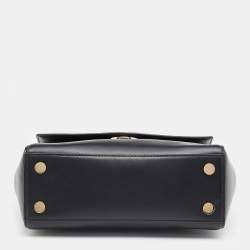 Pre Owned Michael Kors Black Leather Ava Top Handle Bag