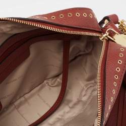 Pre Owned حقيبة كتف مايكل كورس بروكلين كاميرا جلد بني طوبي