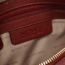 Pre Owned حقيبة كتف مايكل كورس بروكلين كاميرا جلد بني طوبي