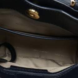 Pre Owned Michael Kors Navy Blue Leather Reagan Tote