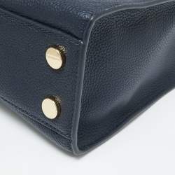 Pre Owned Michael Kors Navy Blue Leather Reagan Tote