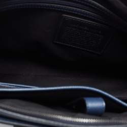 Pre Owned Michael Kors Navy Blue Leather Harrison Briefcase
