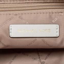 Pre Owned Michael Kors White Leather Bedford Hobo