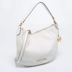 Pre Owned Michael Kors White Leather Bedford Hobo
