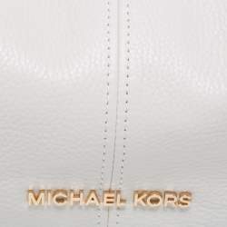 Pre Owned Michael Kors White Leather Bedford Hobo