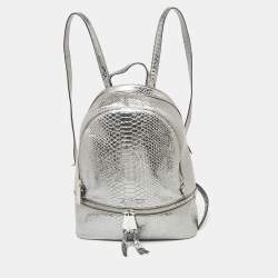 michael kors rhea metallic backpack