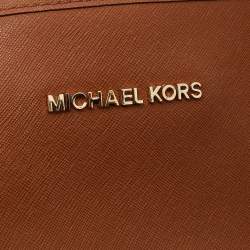 Pre Owned حقيبة يد مايكل كورس جيت سيت جلد بنية