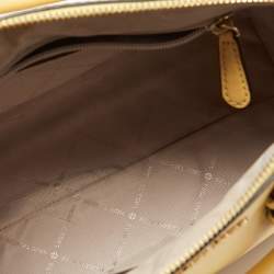 Pre Owned حقيبة ساتشل مايكل كورس كيارا جلد سافيانو صفراء متوسطة