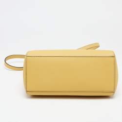 Pre Owned حقيبة ساتشل مايكل كورس كيارا جلد سافيانو صفراء متوسطة