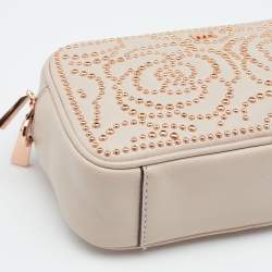 Pre Owned حقيبة كروس مايكل كورس جلد وردي مرصعة