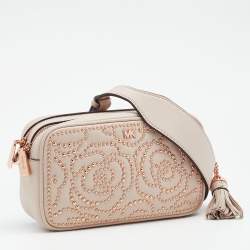 Pre Owned حقيبة كروس مايكل كورس جلد وردي مرصعة