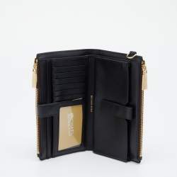 Pre Owned محفظة هاتف ذكي مايكل كورس أديل كانفاس مقوى بني شعار ماركة 