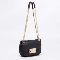 مملوكة مسبقًا حقيبة كروس مايكل كورس سلوان جلد أسود